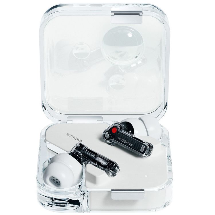 Nothing Ear True Wireless Earbuds, Active Noise Cancellation, Dual Connection, Up to 10 Hours Battery Life, Pinch Controls - White