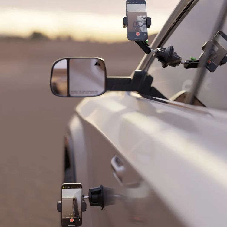 Green Lion GX-19 Universal Phone Holder, Adjustable holder size from 5 to 14 cm, Up to 4kg Clamping Force, Washable Suction Cup, Easy Installation, Sticky Gel Pad, 360° Rotation - Black