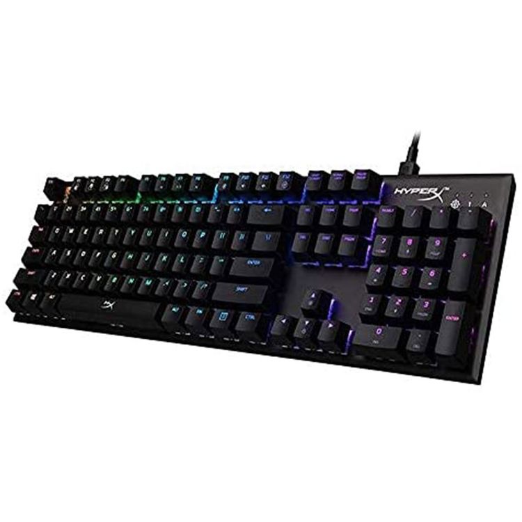 HyperX Alloy FPS RGB, Mechanical Gaming Keyboard, Compact, Software-Controlled Light and Macro Customization, Fast and Linear, Silver Speed Switches, RGB LED Backlit