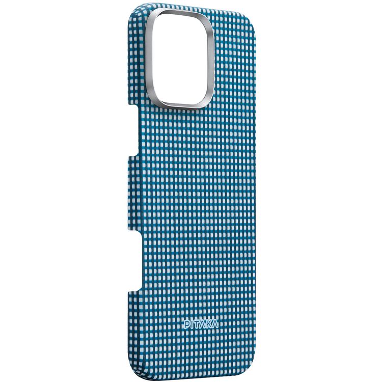 Pitaka Ultra Slim Case for iPhone 16 Pro Max, Compatible with MagSafe, 3D Grip Textured, Raised Camera Lip - Ocean Blue