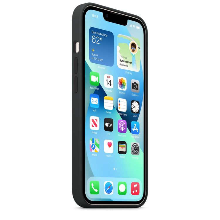 Apple Silicone Case with MagSafe Compatible for iPhone 13 (6.1") – Midnight