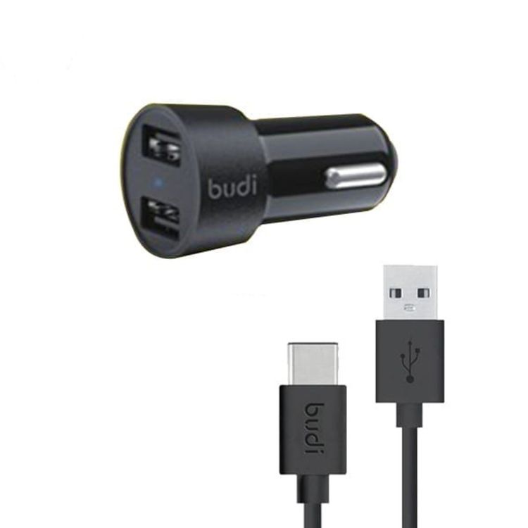 Budi Car Charger + Cable 24W - Black