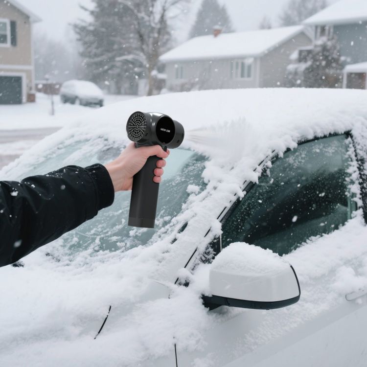 Green Lion Storm Max Portable Air Blower with Booster, Diffuser & Extension Nozzles, 4000mAh Battery, Up to 80 Minutes Working Time, 750W Power, Ergonomic Silicone Grip, Built-in LED Light, Variable Rotary Gear - Black