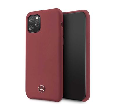 CG Mobile Mercedes Benz Liquid Silicone For iPhone 11 Pro (5.8") Officially Licensed, Shock Resistant, Scratches Resistant, Easy Access to All Ports - Red