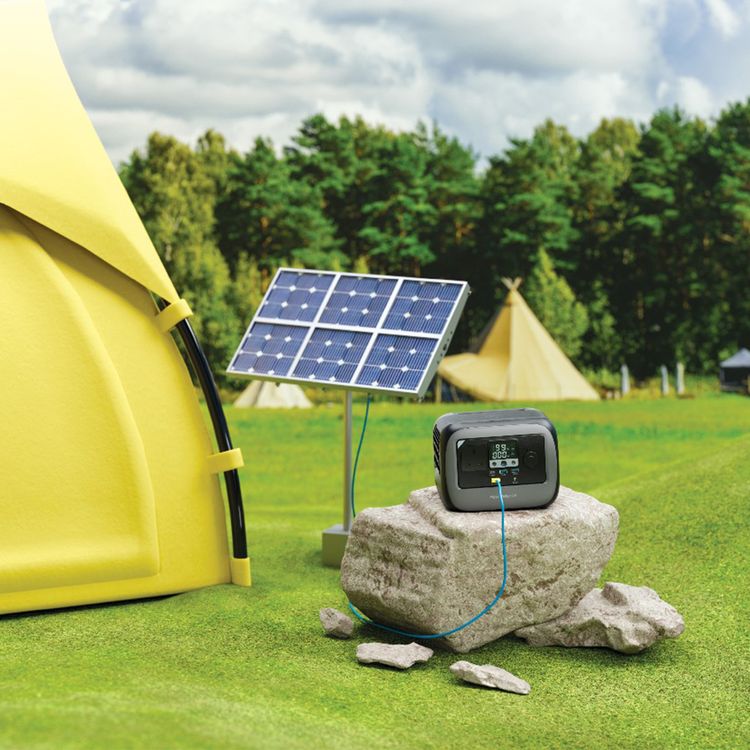 Powerology Pater I Portable Power Station with 300W Rated Power, 600W Peak Power, 236.25Wh Battery Capacity, 230V Voltage, 100W Max Solar Input, 100W Max USB-C Output, 18W Max QC3.0 USB-A/A2 Outputs, 15W Wireless Output, 120W Max Car Port Output, AC Outlet, LED Light, Built-in Safeguards - Gray