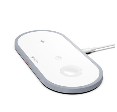 Devia 3 in 1 Wireless Charger for Smart Phone / Apple Watch & Earphone V5 15W - White