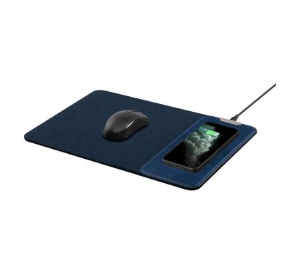 Powerology Rolled Up Qi Wireless Charging Mouse Pad 15W, Case-Friendly, Fast Wireless Charging Mouse Mat Compatible for 12/12 Pro/12 Pro Max/11/11 Pro/11 Pro Max