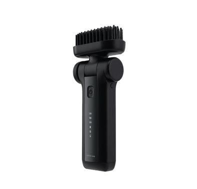 Green Lion Beard Pro Portable Beard Straightener with Magnetic Cover & Carry Case, 40 Minutes Working Time, 20W Power, 3-Level Temperature Control, 180° Rotatable Head - Black