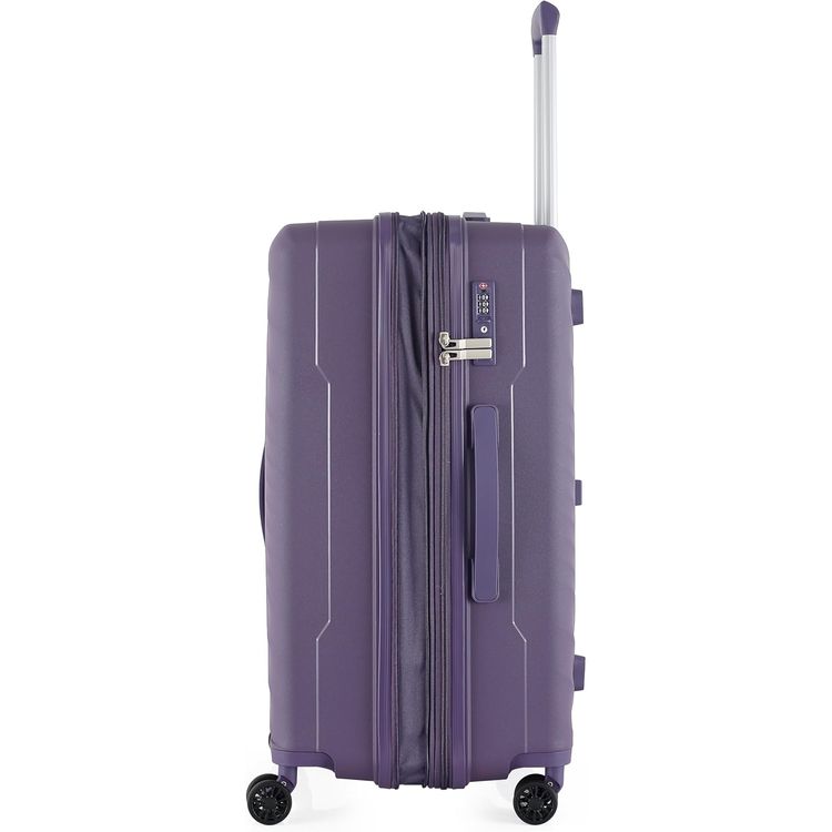 H.T Luggage Bag, Hard Case Polypropylene (PP) Material - Large/Purple