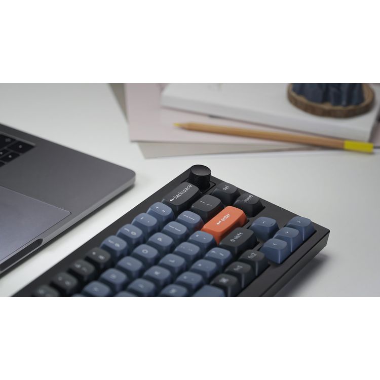 Keychron Q2 QMK Gateron G-PRO Mechanical Keyboard with RGB, Brown Switch and Custom Hot-swappable | Ergonomic Design Gaming Keyboard - Carbon Black