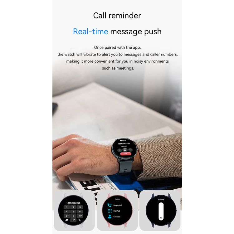 Green Lion GT-FIT Smart Watch, Activity Tracking, Sleep Monitoring, Rotating Button, 5 to 7 Days Battery Life, Multiple Sport Modes, Water Proof, 35 Days Standby Time, Call / Social Notifications - Blue