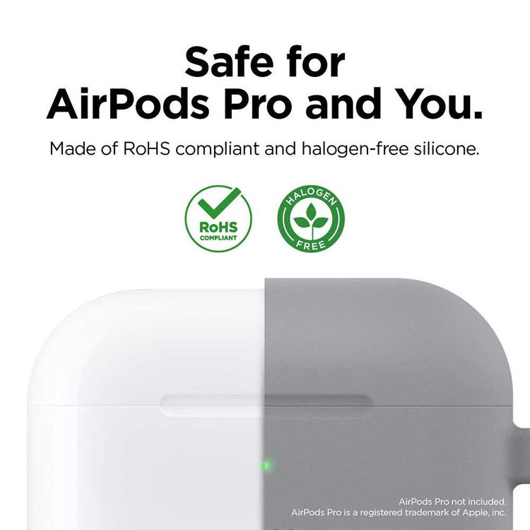 جراب Elago الأصلي المعلق لسماعات Airpods Pro - رمادي متوسط