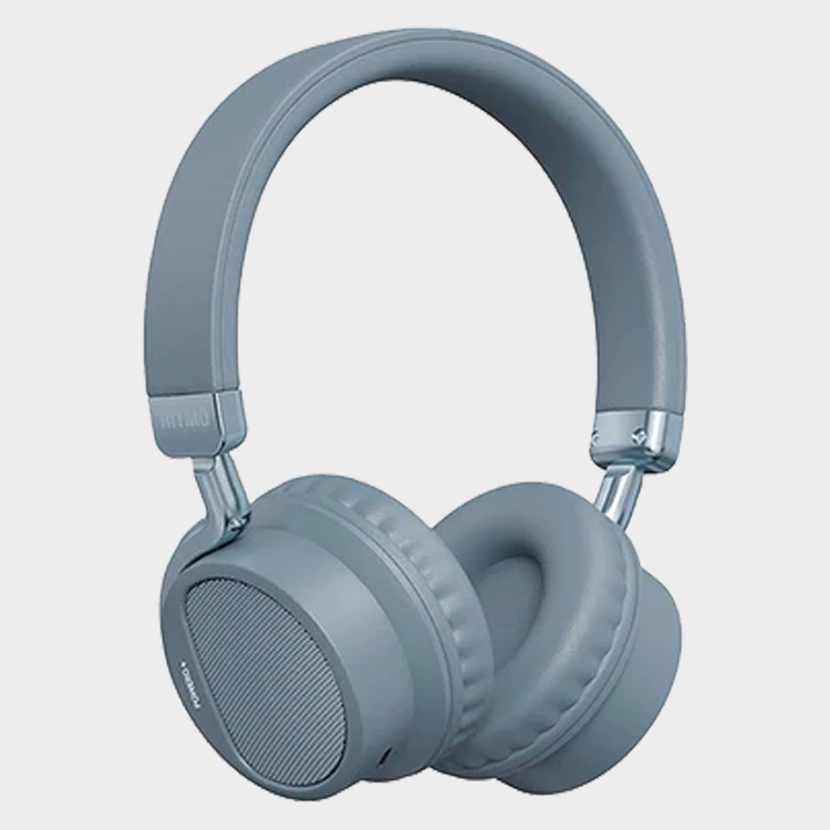 Powero+ Ritmo 220 Bluetooth Wireless Over-Ear Headphones with Pure Bass & Voice Prompt - Ergonomic Design Bluetooth 5.0 Headset - Multi Function Buttons - Siri Enabled - Blue