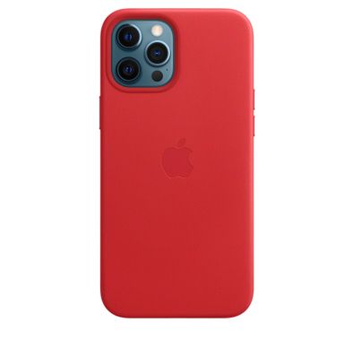Apple iPhone 12 Pro Max (6.7") Leather Case with MagSafe - (PRODUCT)RED