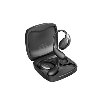 Porodo Soundtec Aero Tune Earbuds with  Touch Controls, HiFi Stereo, Crisp Microphone, Rich Bass, Up to 10m Transmission Range, Compact and Lightweight Design - Black