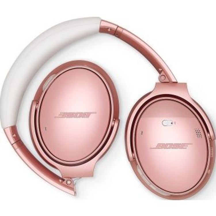 Bose Wireless Bluetooth Headphones with Active Noise Canceling, NFC, 20 Hours Playtime, 2 Hours Charging Time, Bluetooth & 3.5mm 1.2m Audio Cable Connectivity, 2400 to 2483.5 MHz Frequency, 90° Earpiece Swivel, 20dB Bluetooth Transmitter Power, Micro-USB Charging, LED Indicator - Rose Gold