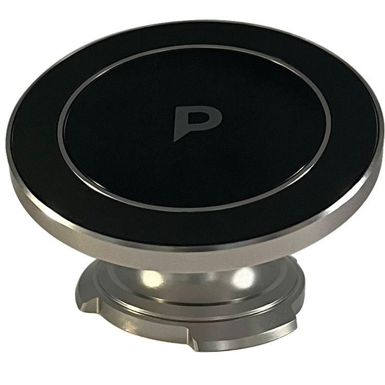 Powerology Megasafe Magnetic Phone Mount, 4.7” to 6.8” Mobile Phones Compatible, 360° Horizontal & 60°Vertical Viewing Angle - Titanium