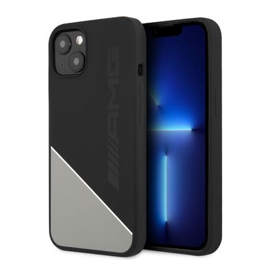 CG MOBILE AMG Liquid Silicone Two Tones Line Compatible for iPhone 13 (6.1") Easy Access to All Ports, Shock-Absorption, Anti-Scratch, & Drop Protection