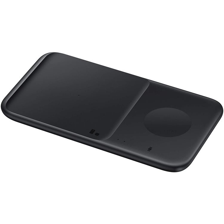 Samsung Wireless Charger Duo w/ LED Dim Light Charging Status Compatible for Samsung Galaxy Phone, Watch, Case-friendly 3mm, Fast Wireless Charging Pad 7.5W Qi Enabled - White