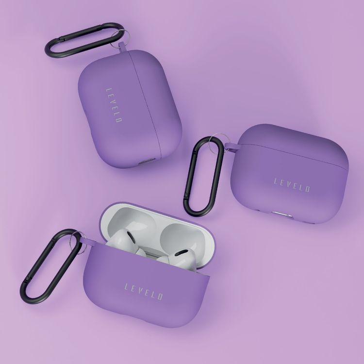Levelo Gorra Hybrid Silicone AirPods 2 Case - Purple