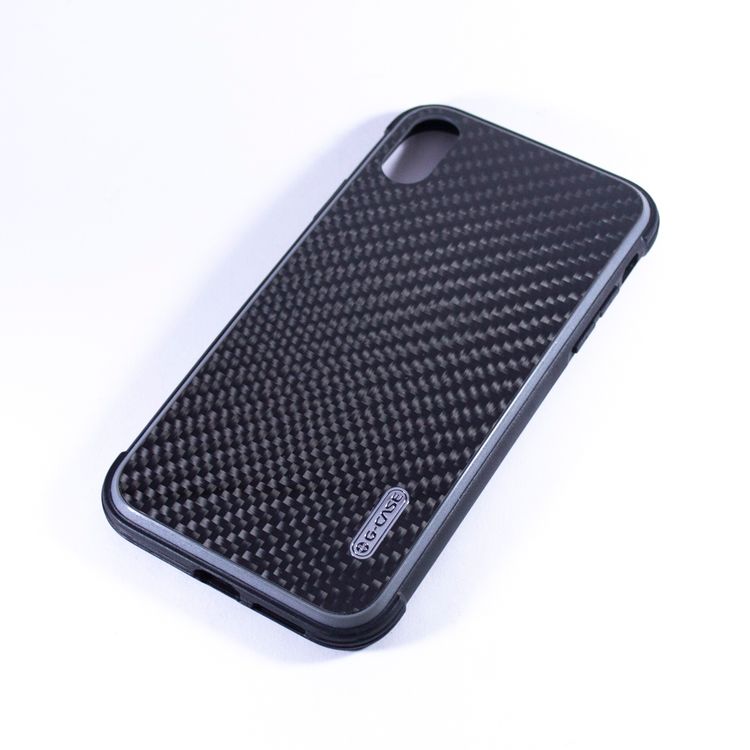 G-Case Carbon Fiber Shield Series Back Case for iPhone Xs Max - Black