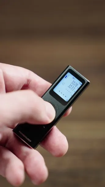 Powerology Smart Laser Measurement Tool in UAE | Up to 30m Distance Measurement - Black Color | (P30MLRFBK)