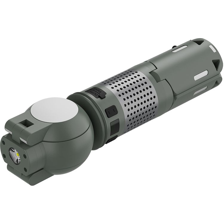 Porodo Foldable LED Camping Lantern with Brightness Control, 7800mAh Battery Capacity, Multi-Angle Illumination, Top Spotlight Beam, Warm Reading Mode, Adjustable Telescopic Rod, Multi-Scene Mounting - Green