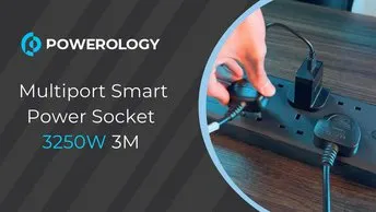 Powerology Universal Socket in UAE | 30W Power Delivery, 18W QC Output, UK Socket - Black Color | (PSMSUPDBK)