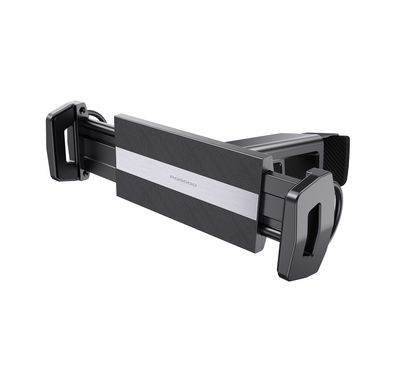 Porodo HS03 Universal Adjustable Tablet & Phone Mount, ABS + PC + Silicone Material, Horizontal & Vertical, Stabilized Clamp Base, Up to 1.37" Clamp - Black