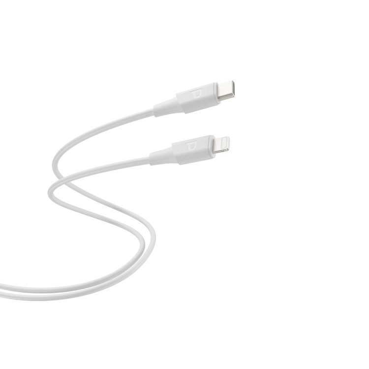 كابل باورولوجي باور سينك فليكس من USB-C إلى Lightning بطول 2 متر، عمر افتراضي يصل إلى 10000 انحناء، شحن سريع ونقل بيانات، مصنوع من مادة TPE المقولبة، سرعة نقل بيانات تصل إلى 480 ميجابت في الثانية، ويدعم توصيل طاقة بقوة 30 واط - لون أبيض