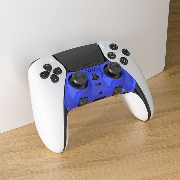 Porodo Gaming Decorative Panel Combo for PS5 Edge Controller, High-Quality Plastic Material, Personalized Design, Dust & Sweat Resistant, 2-in-1 Combo - Blue + Camouflage
