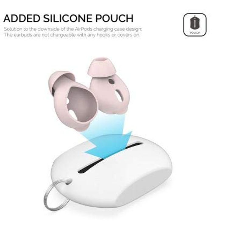 AhaStyle Silicone Cover for Airpods ( 3 Small Pairs ) - Pink