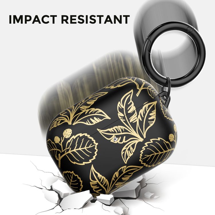 AhaStyle Premium TPU IMD Patterns Case with Anti-Lost Ring Compatible for AirPods Pro, Scratch Resistant, Shock Absorption, Drop Protection, & Dustproof Protective Hard Shell