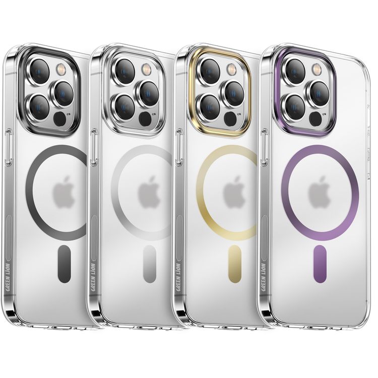 Green Lion Matte Magsafe 2 Case iPhone 14 Pro Max - Silver