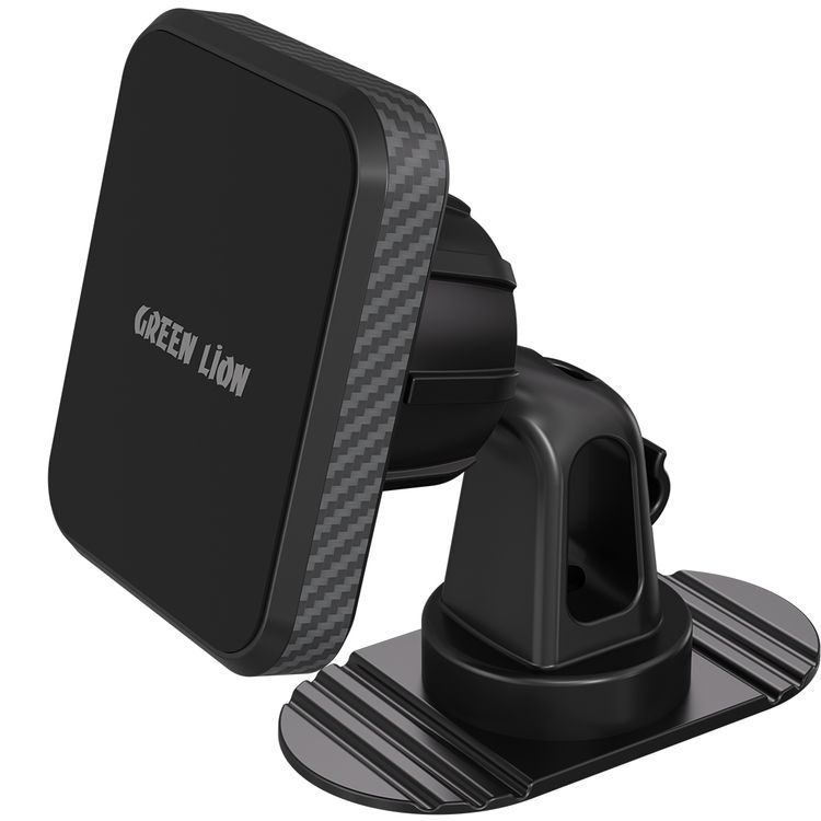 Green Lion Dash Grip Car Phone Holder with Cable Management Hook, 3M Strong Adhesive, One-Hand Operation, Residue-Free Attachment - Black