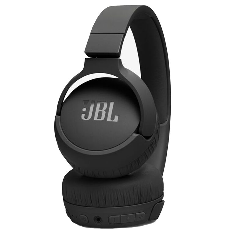 JBL Tune 670 Wireless Noise Cancelling Headphones with Detachable Type-C Cable, Voice Assistant Integration, Built-in Microphone, 70 Hours Battery Life - Black