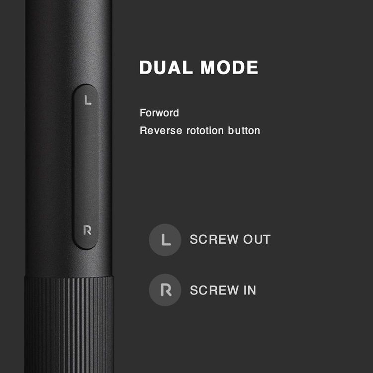 مفك البراغي الكهربائي من شاومي بدقة مع عزم دوران قابل للتعديل بسرعتين، وبطارية ليثيوم 350 مللي أمبير في الساعة، ووقت شحن من 160 إلى 200 دقيقة، ومنفذ شحن USB-C، و13 اختبار أمان للبطارية و3 وظائف أمان للشحن، وعلبة تروس معدنية بالكامل - باللون الرمادي.