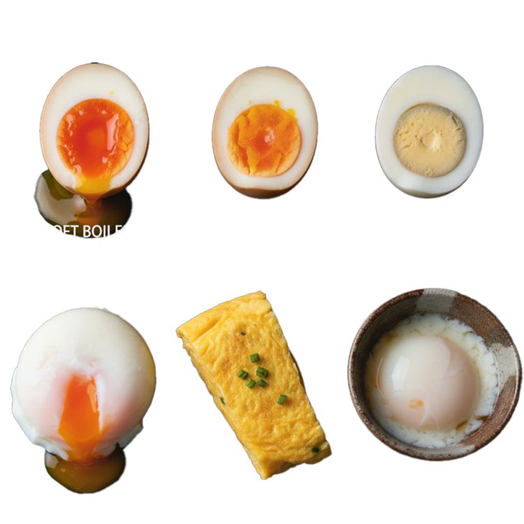 Porodo Poacher Smart Electric Egg Boiler with Digital Display, 6 Levels Cooking Mode, Up to 6 Eggs Cooking, Easy and Fast Cooking, Auto Shut-Off Function, Preset Program Selector, UK 3-Pin Plug,  0.7m Cord Length, 100mL Water Capacity, Non-Slip Support - White