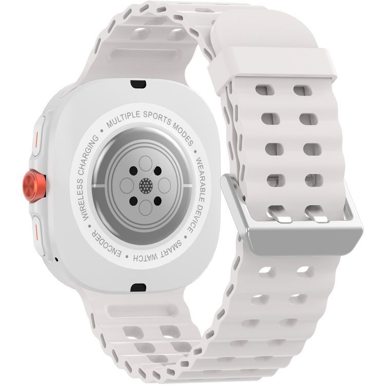 Green Lion Strive Smart Watch with 1.52" IPS Display, Bluetooth Version 5.3, IP65 Waterproof, 5 Days Working Time, Health Monitoring, Sport Modes, 150mAh Battery Capacity, Wireless Charging Type, 2-3 Hours Charging Time, LED Torch, Remote Capture - Silver