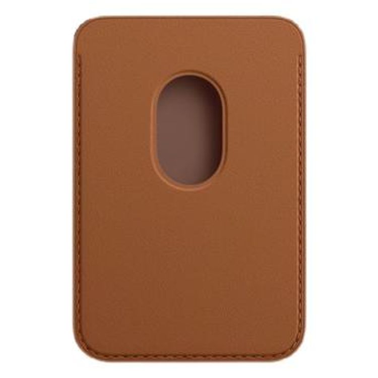 Apple Leather Wallet with MagSafe Compatible for iPhone - Saddle Brown