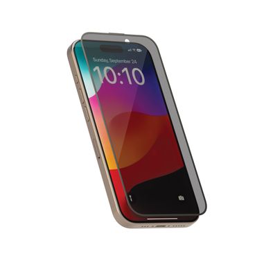 Levelo Privacy Twice-Tempered Screen Protector for iPhone 15 Plus, Anti-Scratch, Anti-Fingerprint, Full Protection Coverage, Explosion-Proof Design - Black