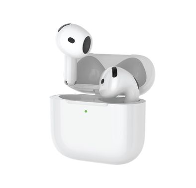 Porodo Soundtec Earbuds Gen 4 with Environmental Noise Cancellation, 5 Hours Play Time, 25m Transmission Range, Touch Control, Wireless Charging - White