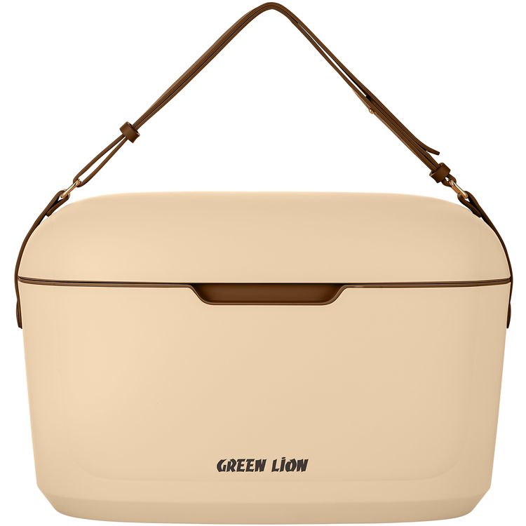 Green Lion Vintage Insulated Cooler Box 20L with Leak-Proof Design, Food-Grade Safety, Triple-Layer Insulation, Hot and Cold Storage, Adjustable Strap, Airtight Protection, Impact Resistant, Travel Friendly, Long-Lasting Insulation - Beige