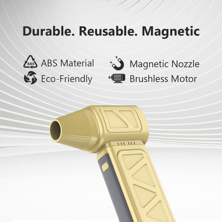 Green Lion Jet Pro Lite with Magnetic Nozzle, 4000mAh Battery Capacity, 130000 RPM, 180W Power, ABS Material, Brushless DC Motor, Type-C Charging Port - Khaki