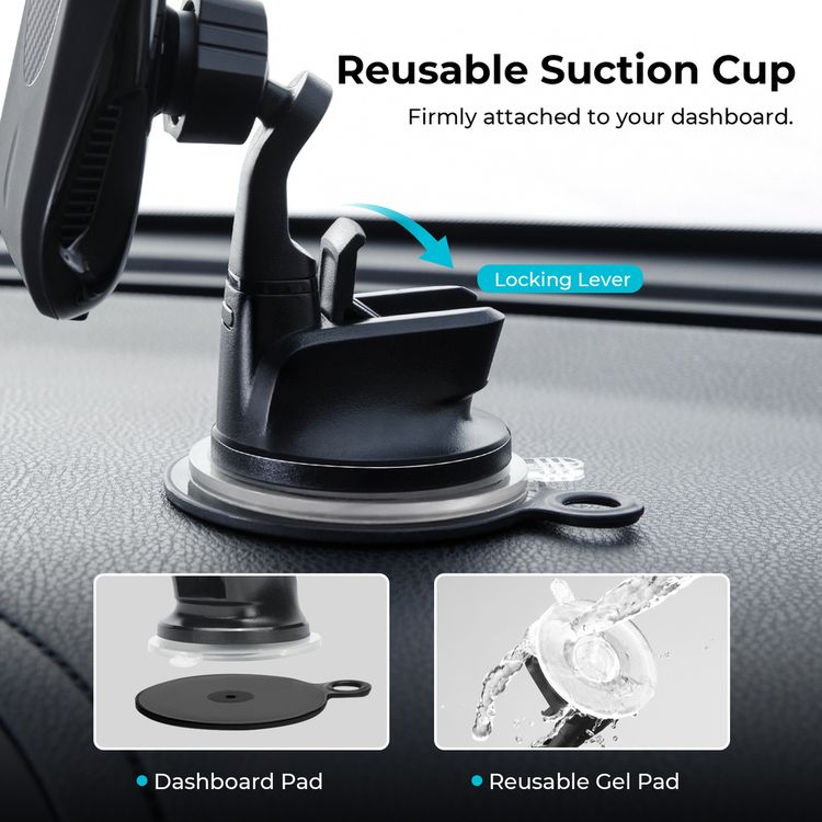 Pitaka MagEZ Car Mount Pro With Suction - Black	