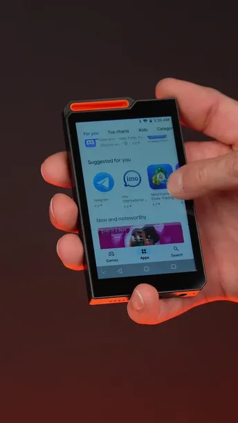 Porodo Soundtec Pod Pro Android Music Player with 1500mAh Battery Capacity, 15 Hours Working Time, 2 Hours Charging Tome, Type-C Charging Port, Multiple Languages Supports,  4" IPS Display, Android 7 Operating System, Bluetooth Version 4.0 - Black