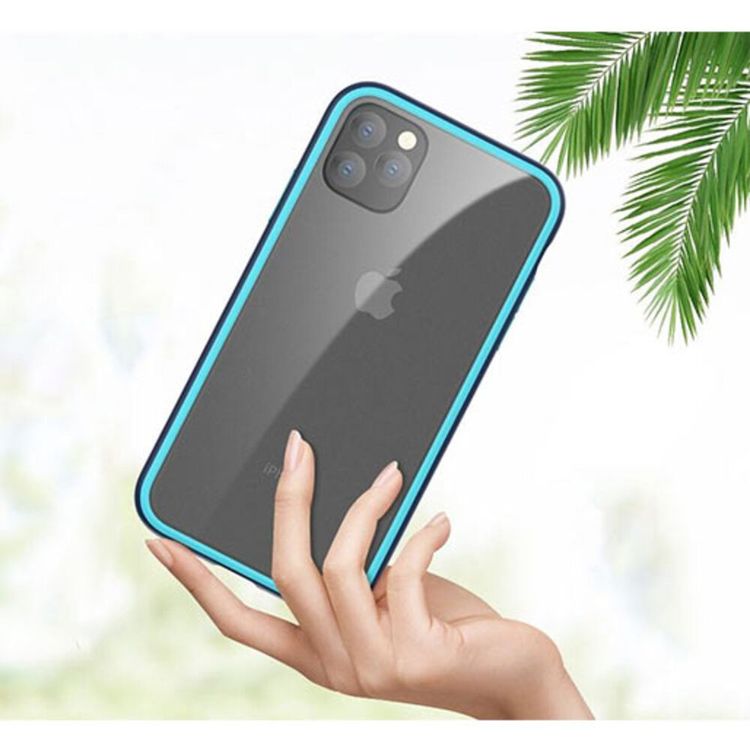 Comma Joy Elegant Anti-Shock Phone Case Compatible for iPhone 13 Pro (6.1") - Blue