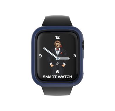 Green Lion Slim Guard Pro Case with Glass for Apple Watch 44mm- Blue