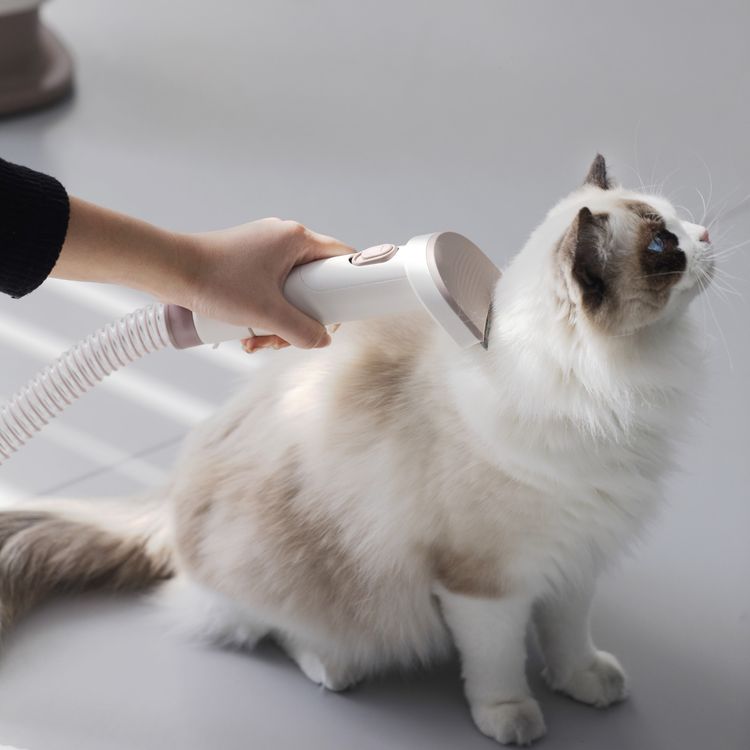 Porodo Lifestyle Pet Grooming Kit Trimmer & Vacuum, 2000mAh Battery Capacity, 13500Pa Suction Power,  3.2L Hair & Dust Bin, 1.5m Hose Length - White