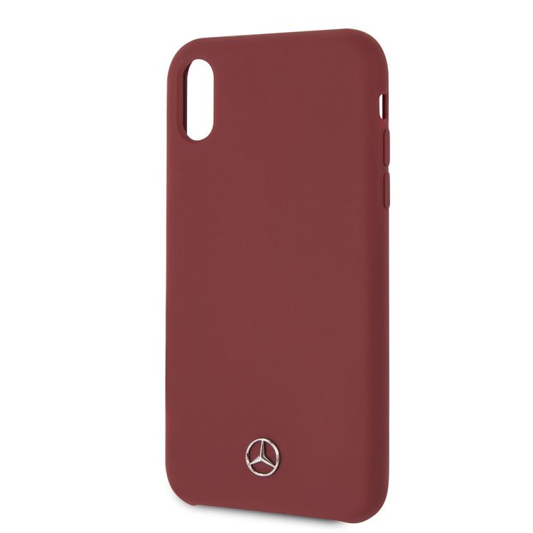 CG MOBILE Mercedes-Benz Silicone Phone Case with Microfiber Lining for iPhone Xr Officially Licensed - Red